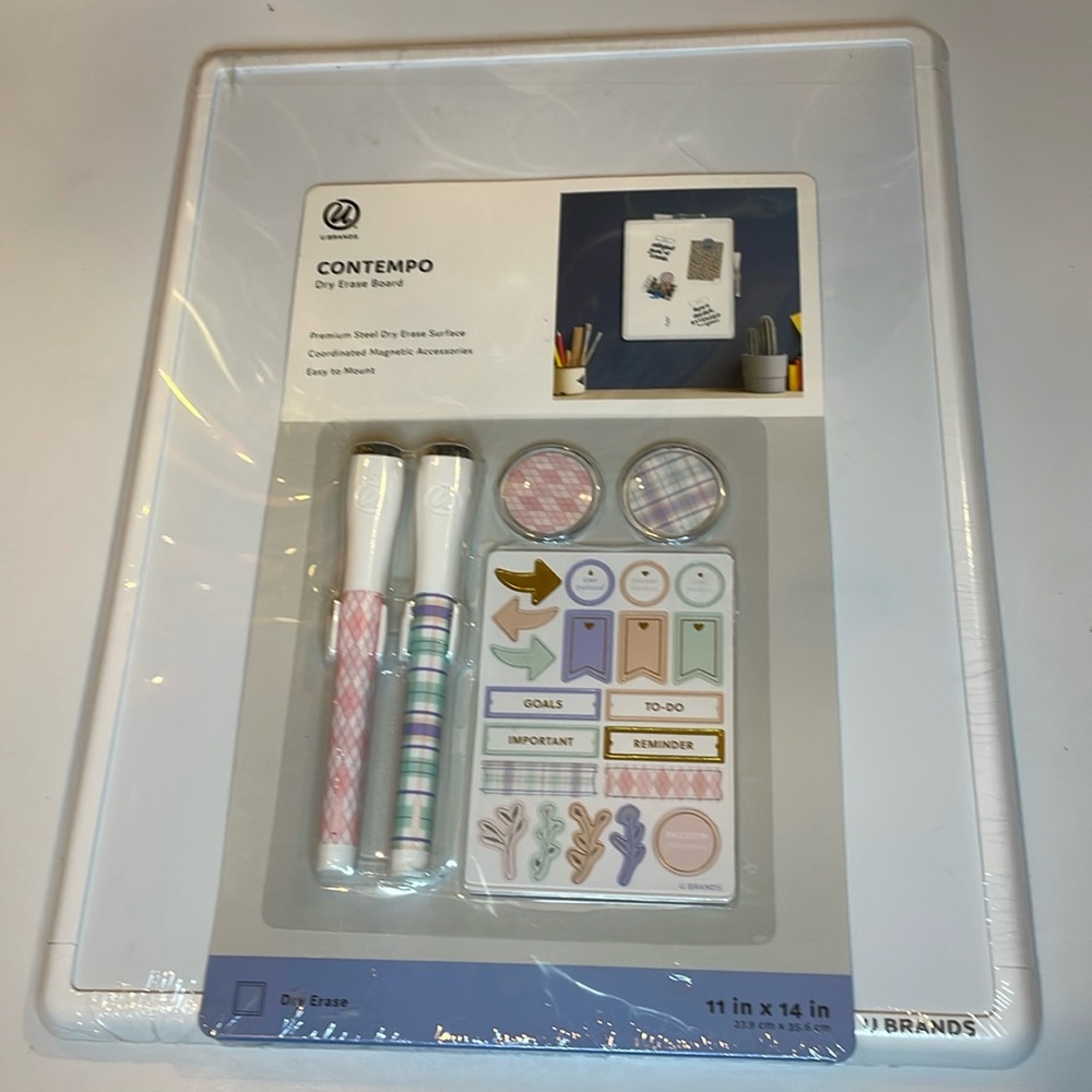 U-Brand 11x14 Contempo Dry Erase board NWT